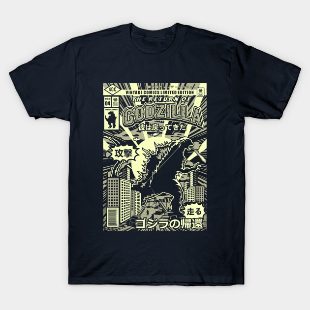 Comic Series: The Return of Godzilla Cover T-Shirt by Jarecrow 